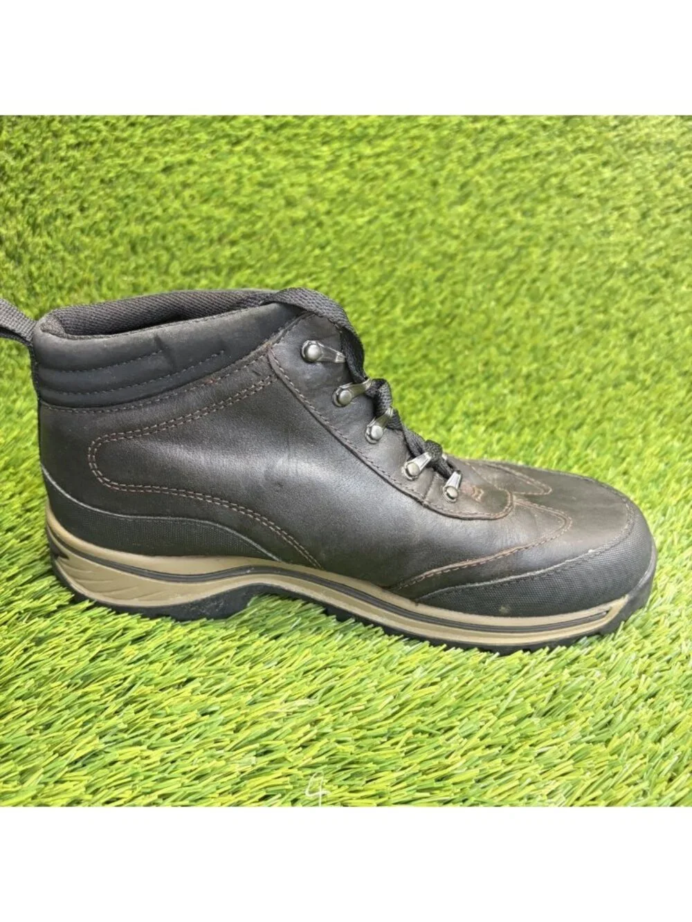 Timberland Backroads Boys Size 7Y Brown Black Outdoor Lace Up Hiking Ankle Boots